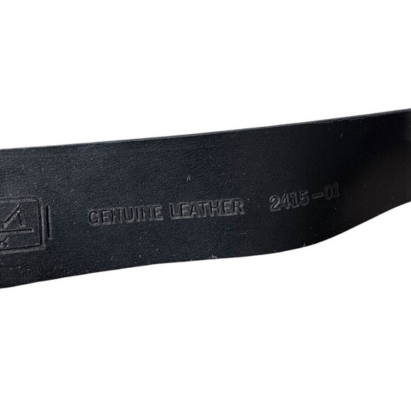 WCM New York Black Calf Hair Leather Paisley O-Ring Tie Waist Belt Size Small main image 4